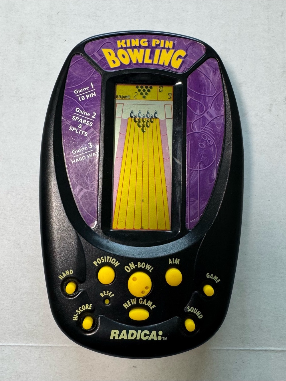 Vintage Radica King Pin Bowling 3733 Handheld Electronic Game Tested Works